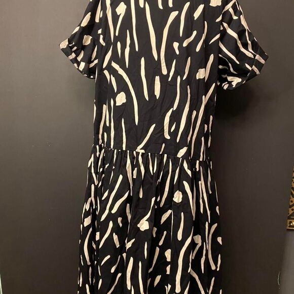 ASOS Patterned Black & White Smock/Dress - Picture 2 of 8